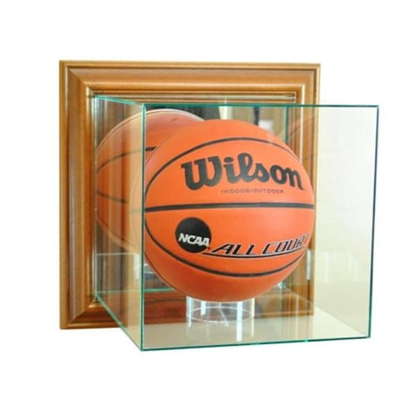 Perfect Cases Perfect Cases WMBK-W Wall Mounted Basketball Display Case; Walnut WMBK-W - main